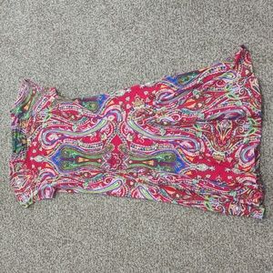 Lauren Ralph Lauren paisy multicolor short sleeved flared polyester blen…